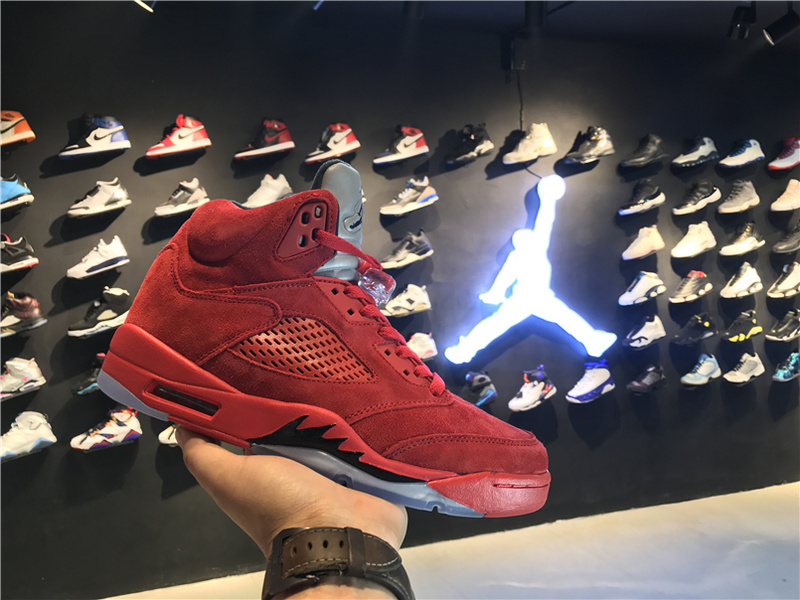 Air Jordan 5 Red Suede 136027 602